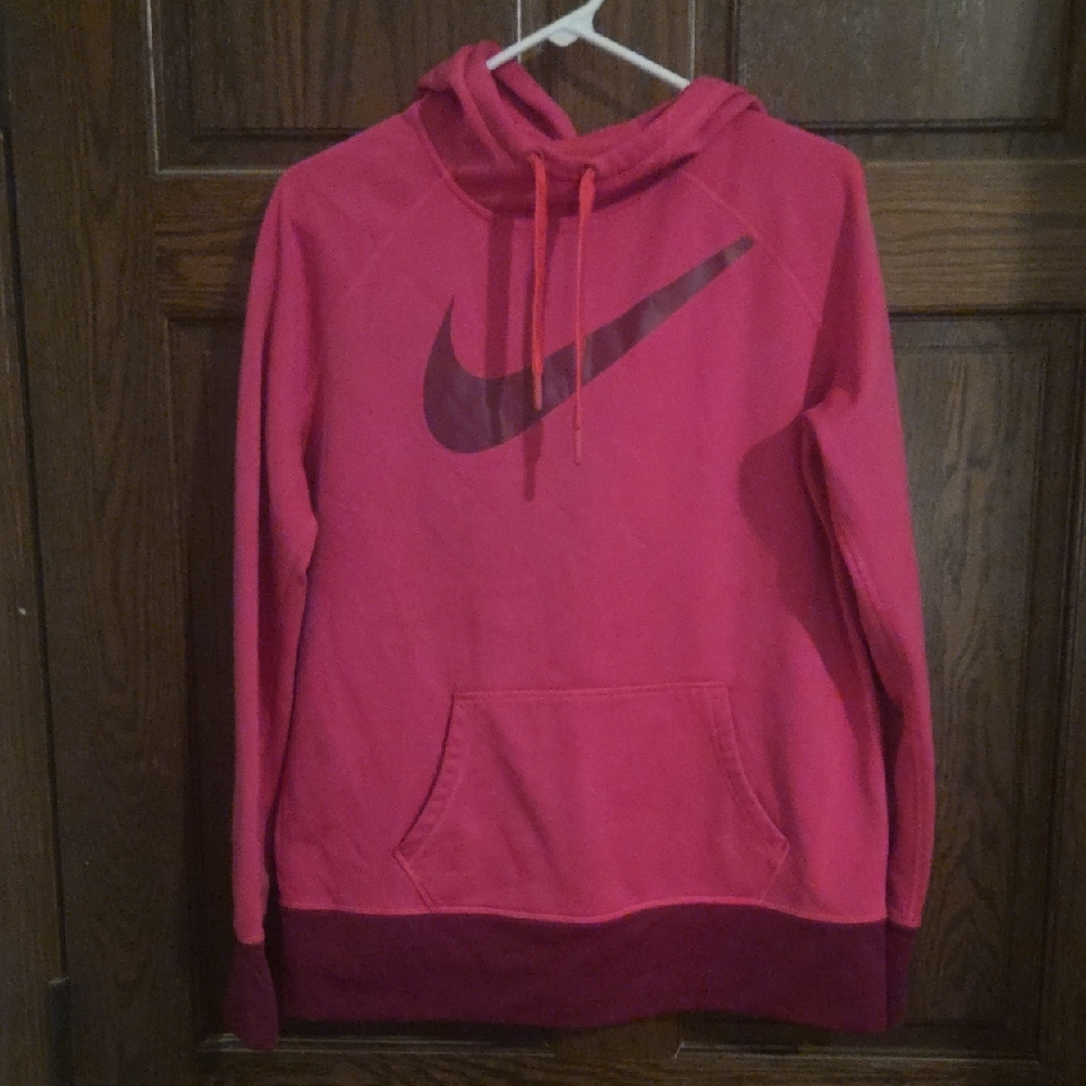 Nike Pink and Red Women's Sweater